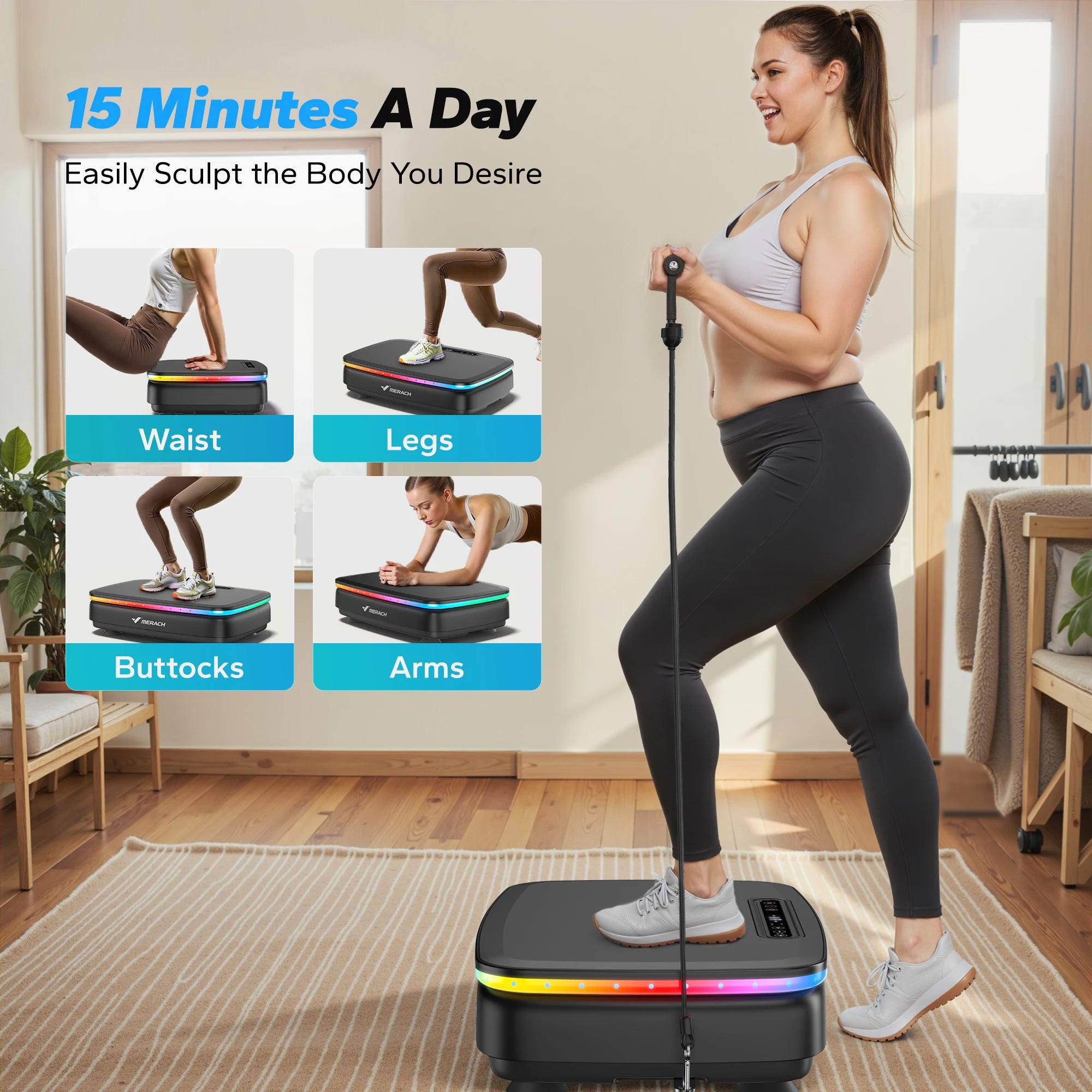Vibration Plate Machine with Light | Whole Body Lymphatic Drainage