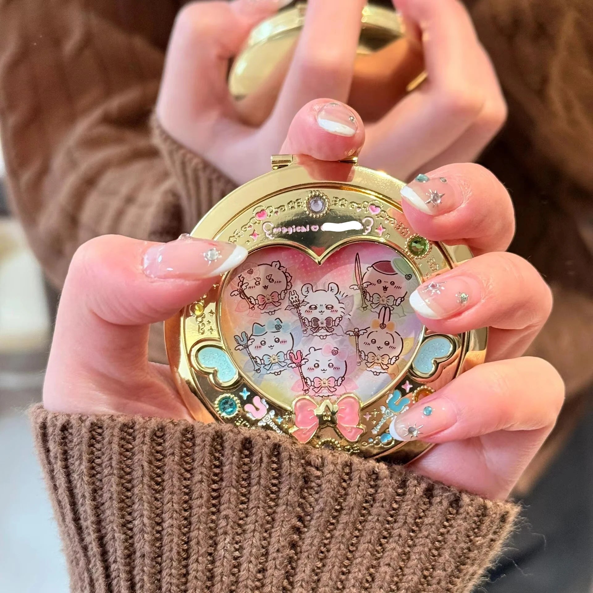 Magic Girl Heart Shaped Compact Mirror