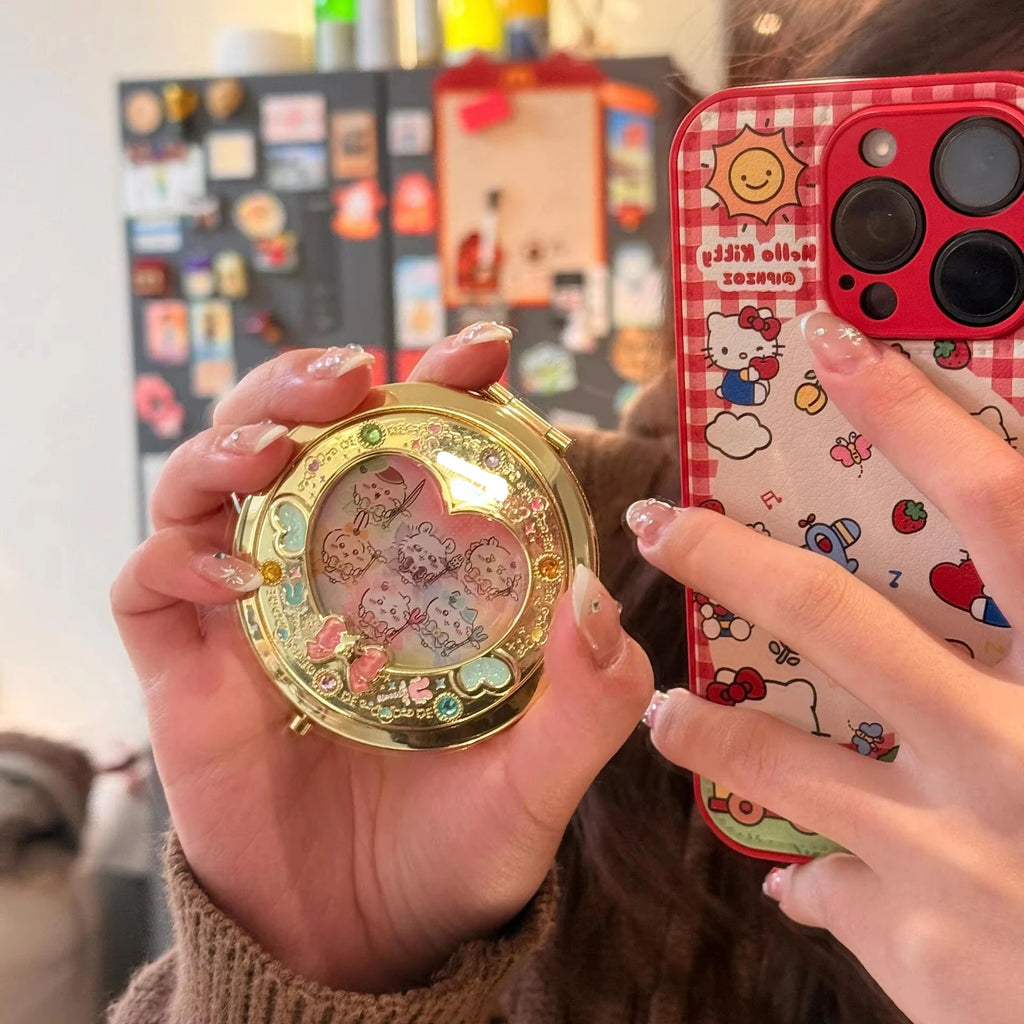 Magic Girl Heart Shaped Compact Mirror
