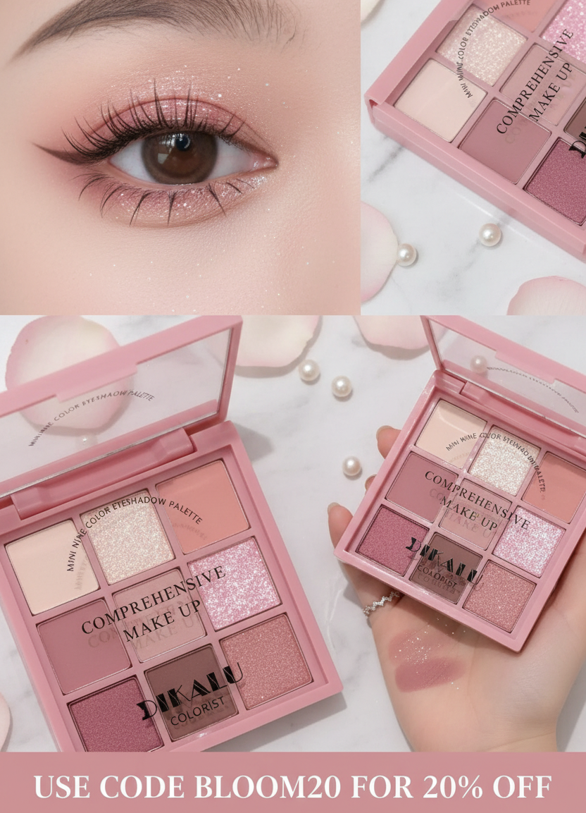 DIKALU 9-Color Sakura Eyeshadow Palette