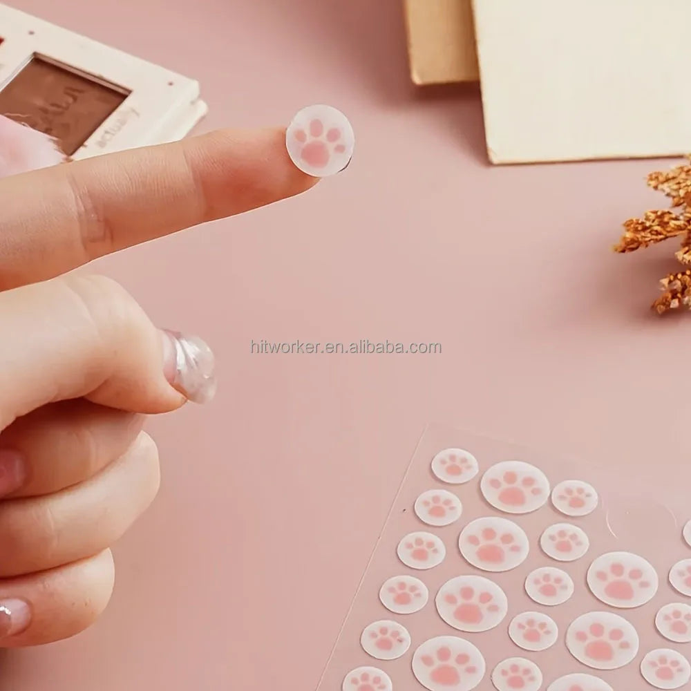 Cute Cartoon Paw Print Acne Patches