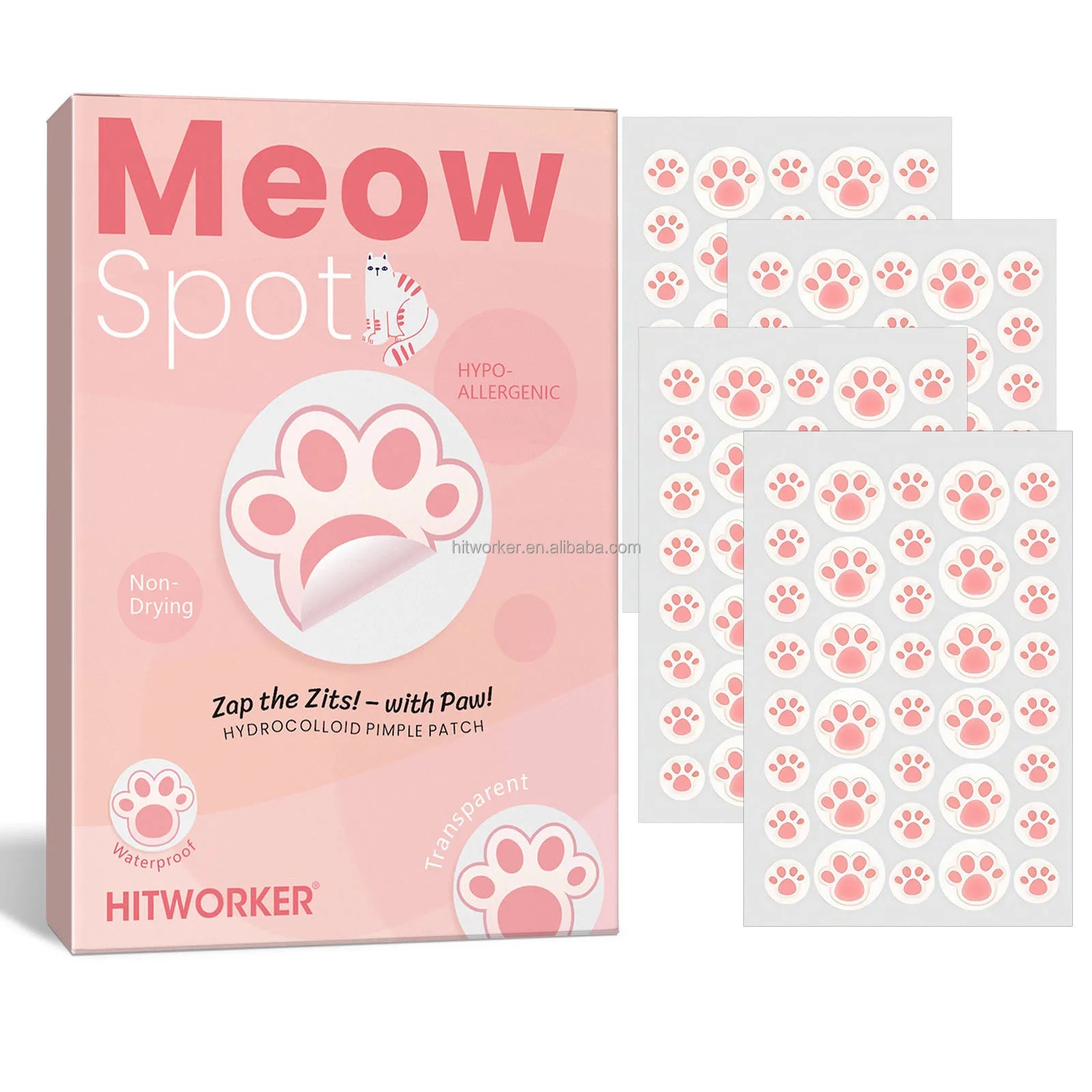 Cute Cartoon Paw Print Acne Patches