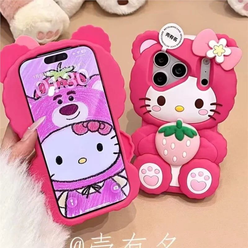 Strawberry Hello Kitty Sanrio 3D Phone Case