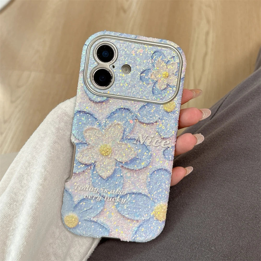 Luxury Bling Oil Painting Flower Phone Case