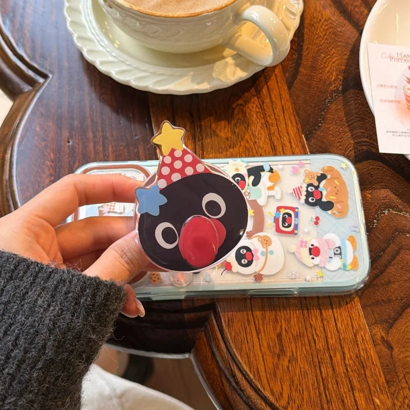 Kawaii Cartoon Penguin Magnetic Bracket Phone Case