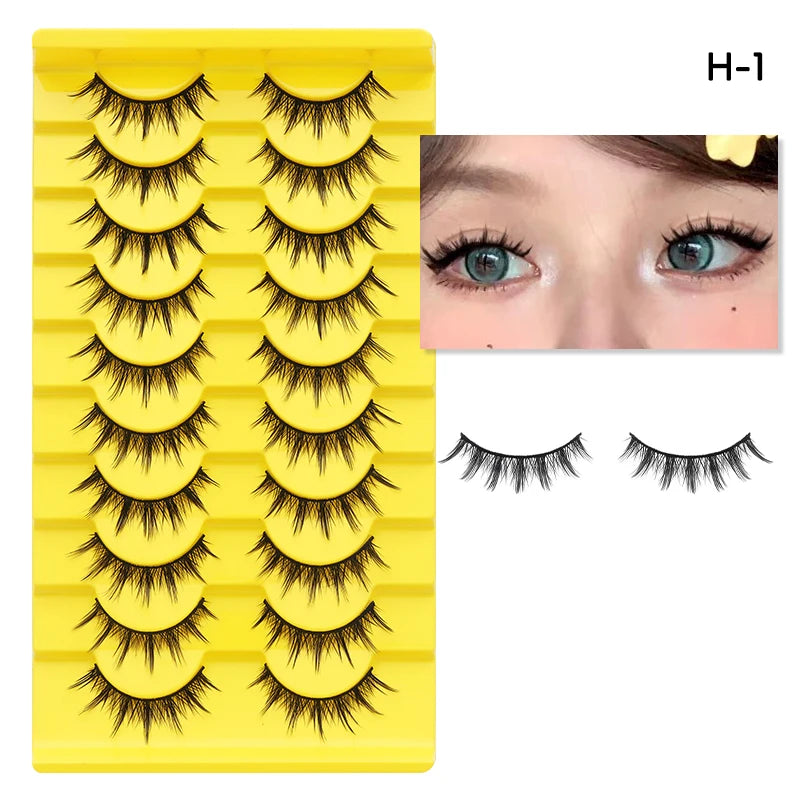 DINGSEN 10 Pairs Anime Eyelashes