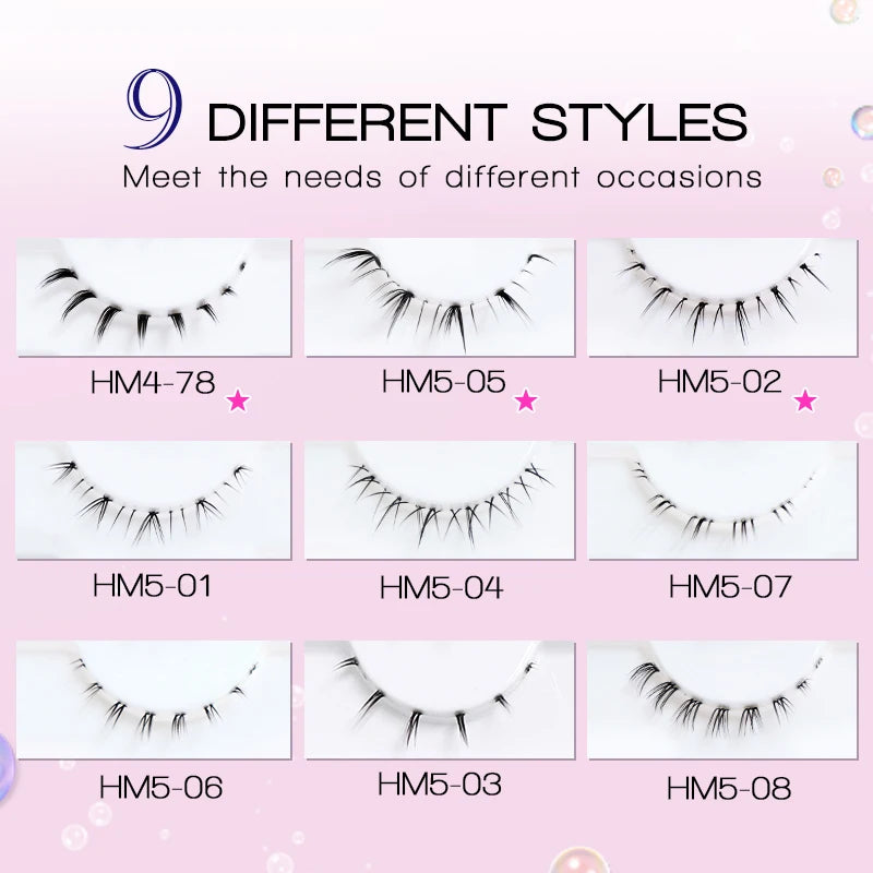 10Pairs Lower Manga Style Eyelashes