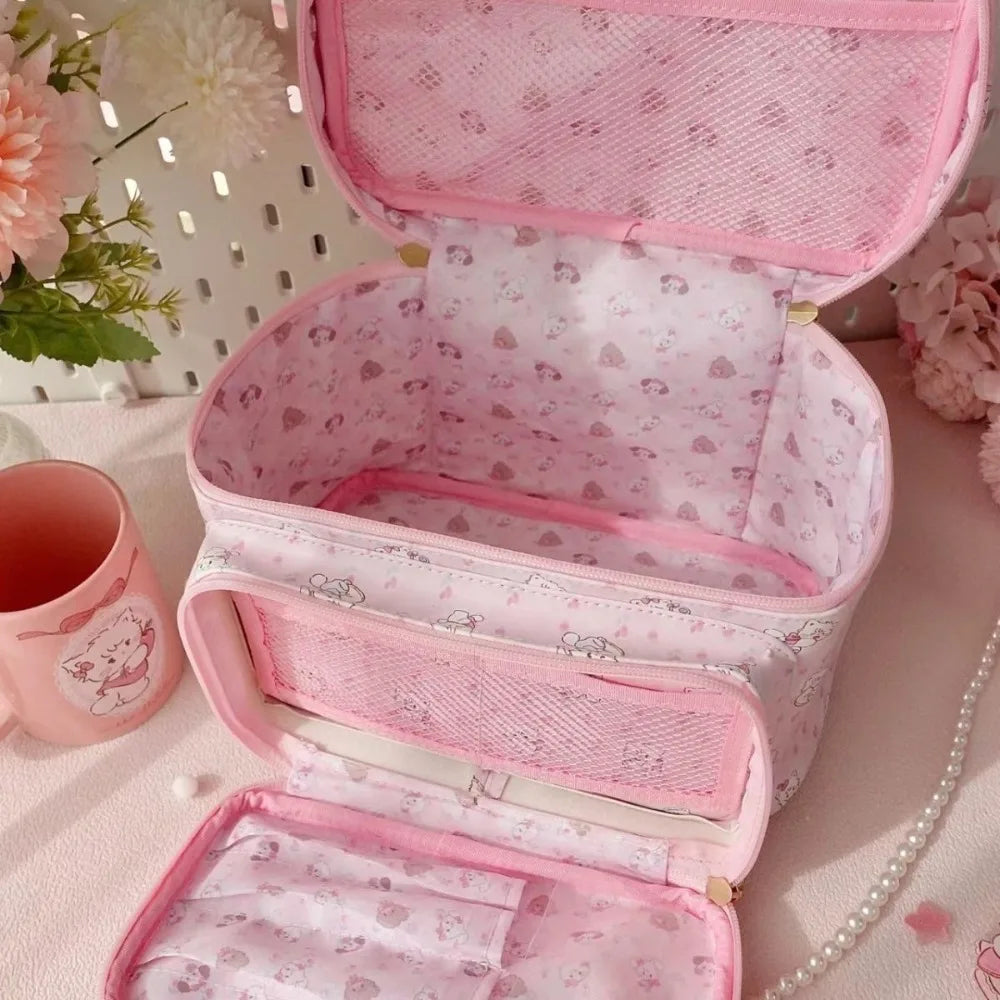 Large Kawaii Leather Makeup Bag
