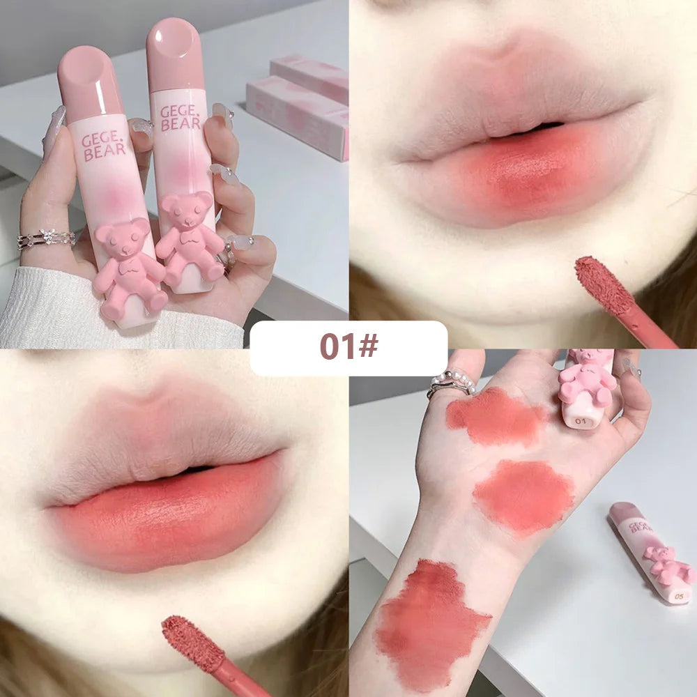 Gegebear Bear Lip Glaze Matte Velvet Lipstick