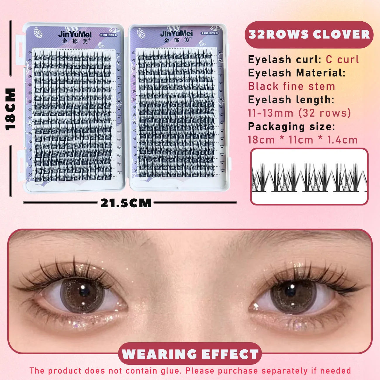 Professional Natural False Eyelashes | Individual Cluster Lashes