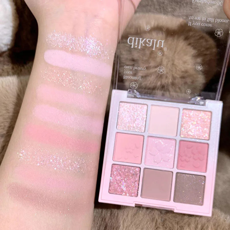 DIKALU 9-Color Sakura Eyeshadow Palette