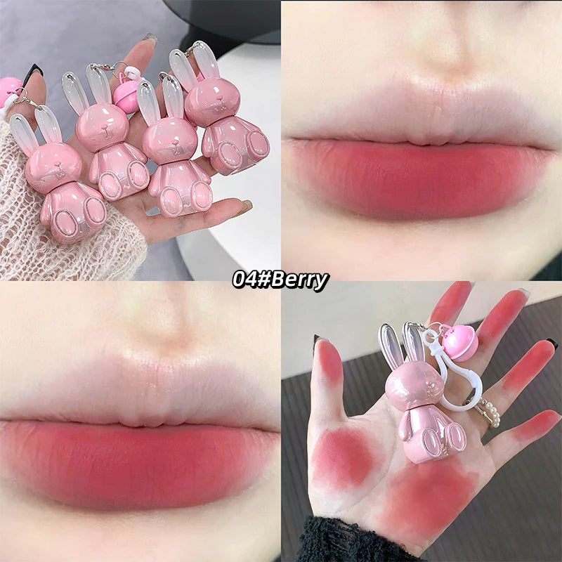 Gege Bear Rabbit Lip Cream & Gloss Keychain