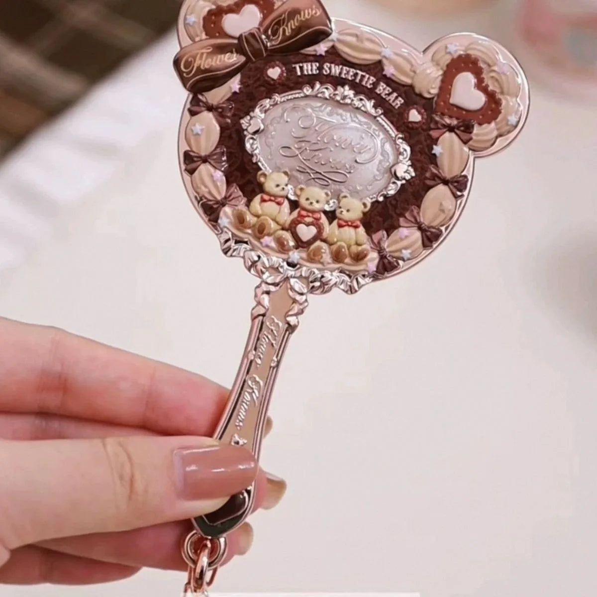 The Sweetie Bear Bunny Garden Collection Makeup Hand Mirror