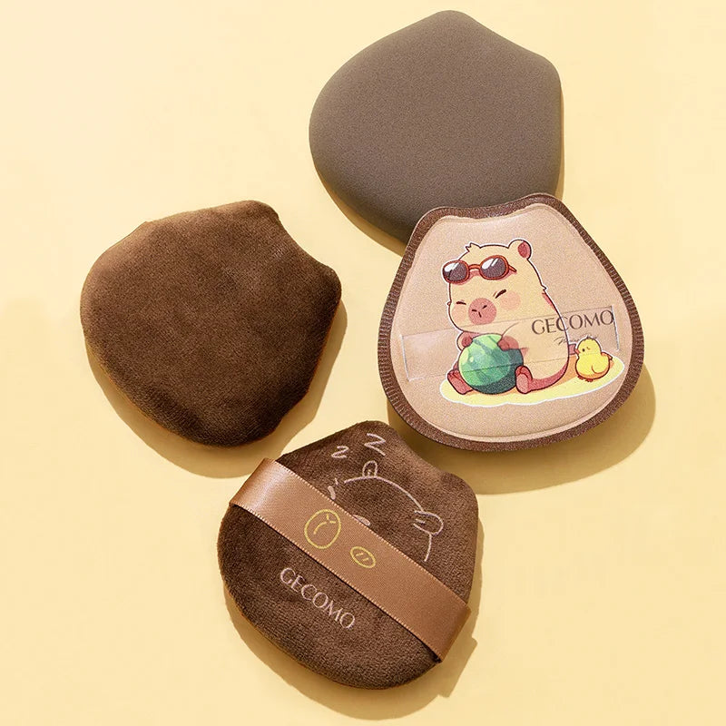 Capybara Soft Powder Puff Wet And Dry No Powder Absorption Makeup Sponge With Box For Easy Storage