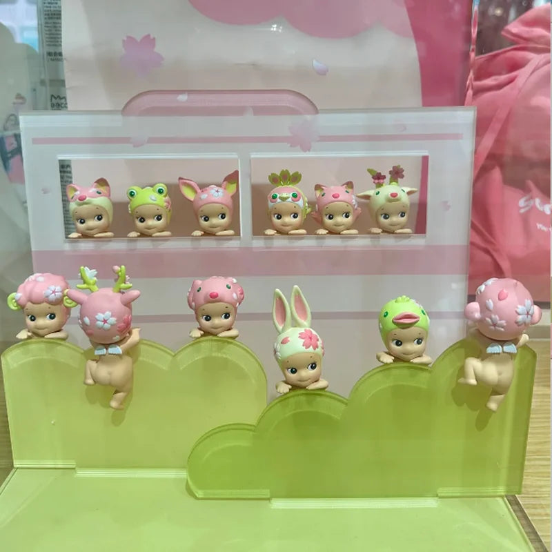 Sonny Angel Hippers Decorative Mini Figures Cherry Blossom Series Blind Box Cute Phone Collectible Toy Gift For Toy Collectors