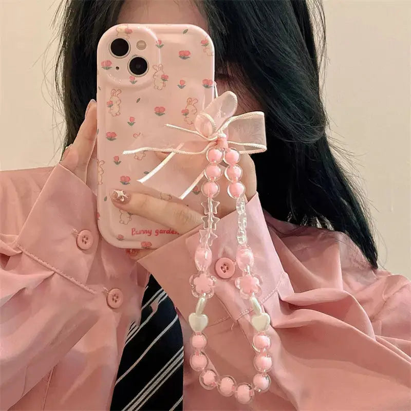 Bunny Rose with Chain Phone Case