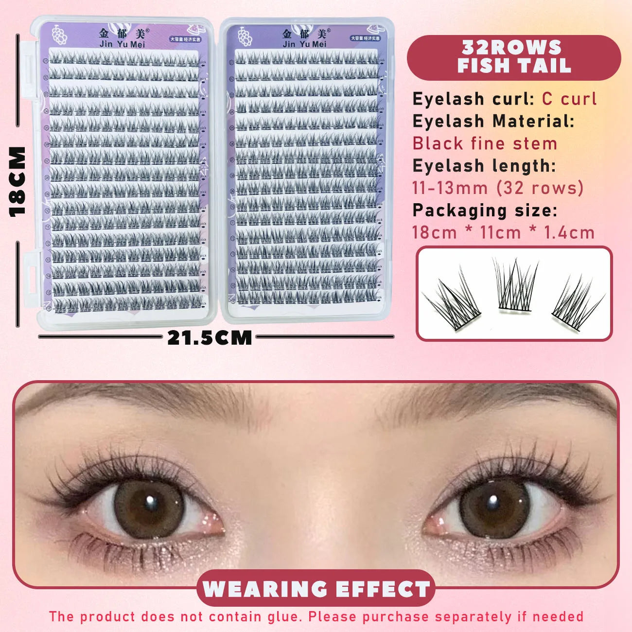 Professional Natural False Eyelashes | Individual Cluster Lashes
