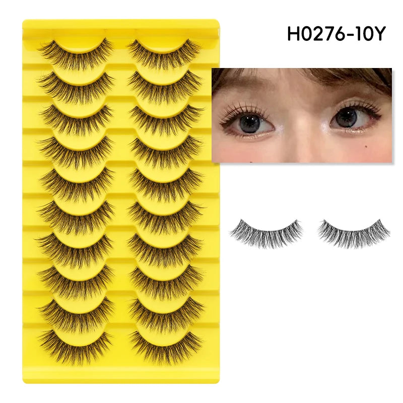 DINGSEN 10 Pairs Anime Eyelashes