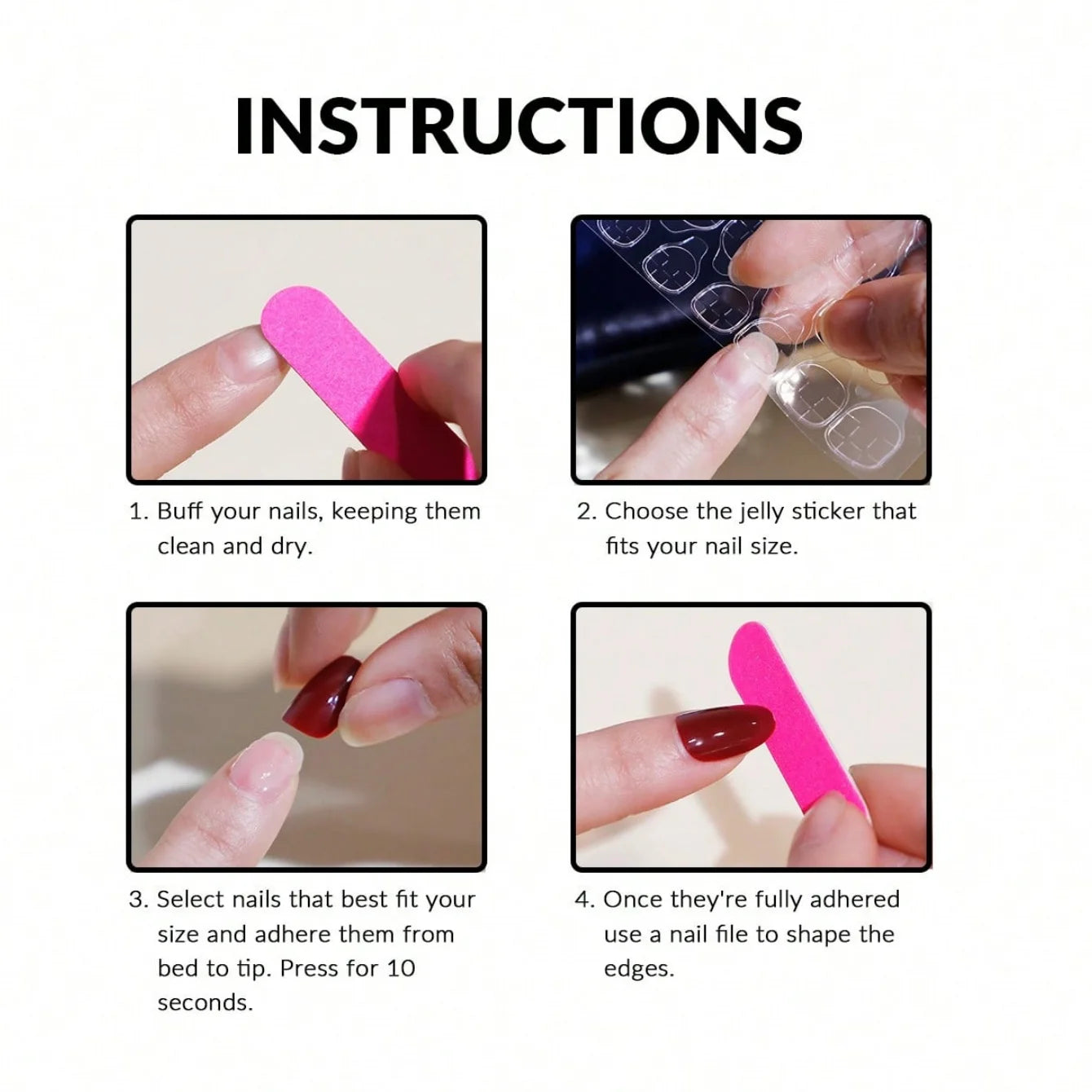 10pcs Cute Blue Bow & Cat Claw Press On Nails