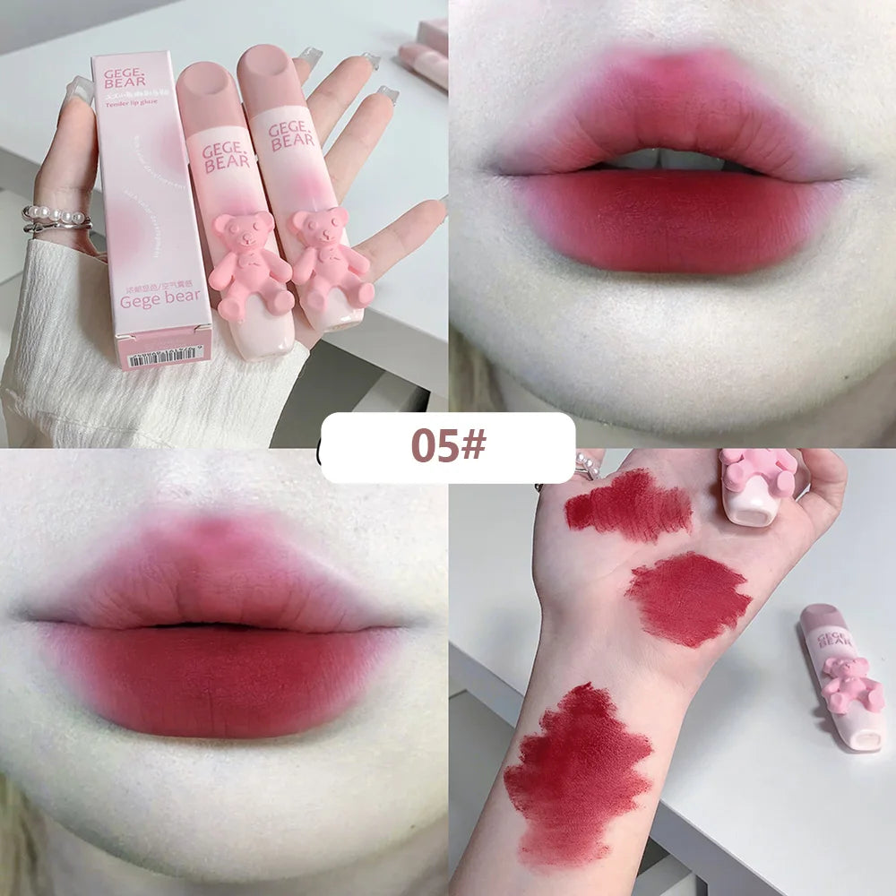 Gegebear Bear Lip Glaze Matte Velvet Lipstick