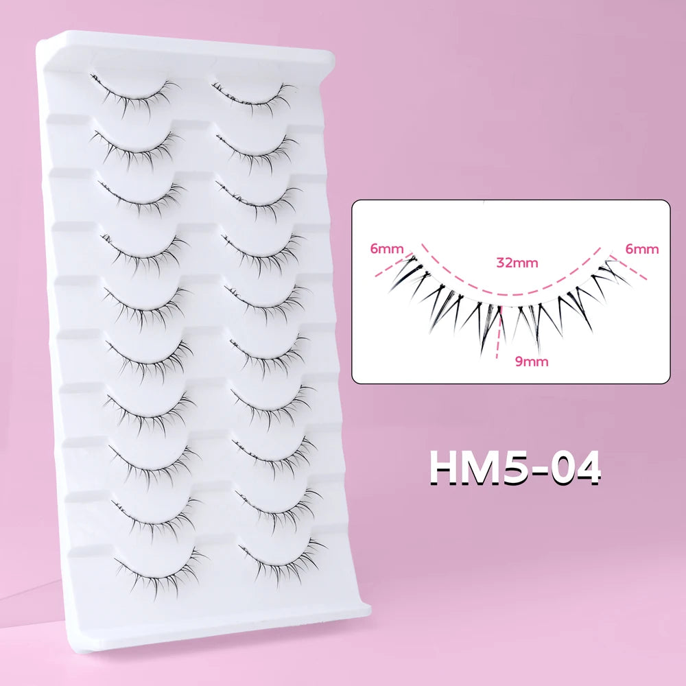 10Pairs Lower Manga Style Eyelashes