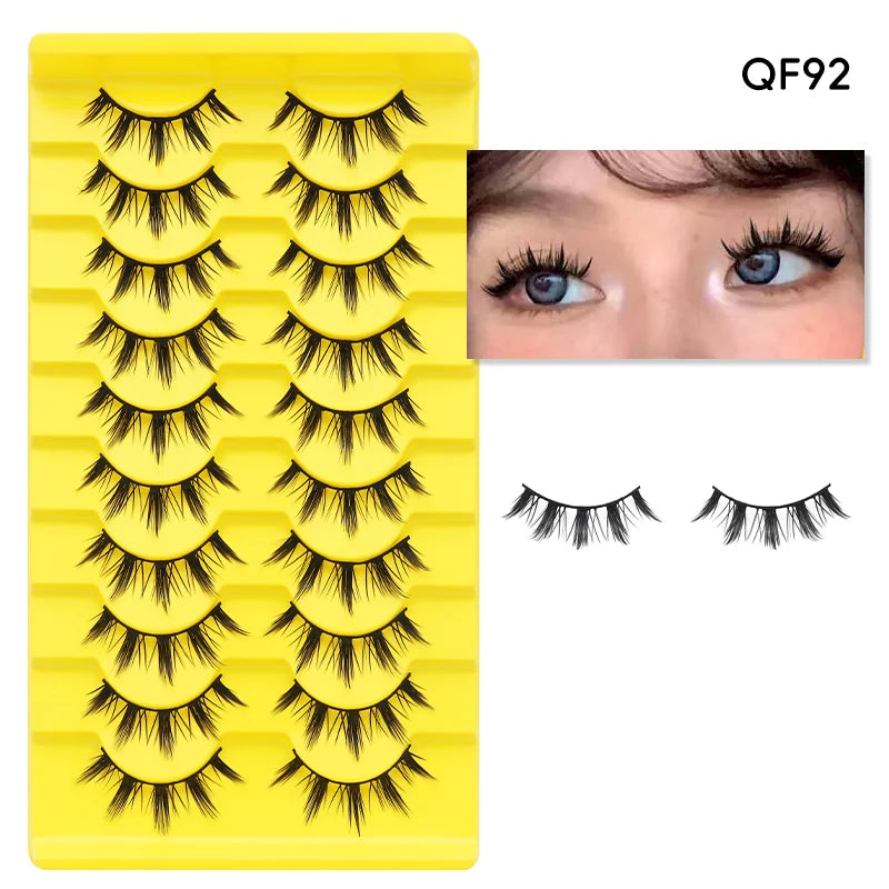 DINGSEN 10 Pairs Anime Eyelashes
