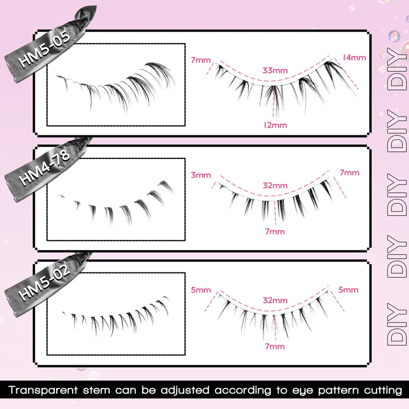 10Pairs Lower Manga Style Eyelashes