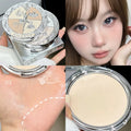 NICEKEY Pink Ballet Face Pressed Powder Soft Mist Setting Powder Three-color Matte Face Makeup Lasting Oil Control Foundation