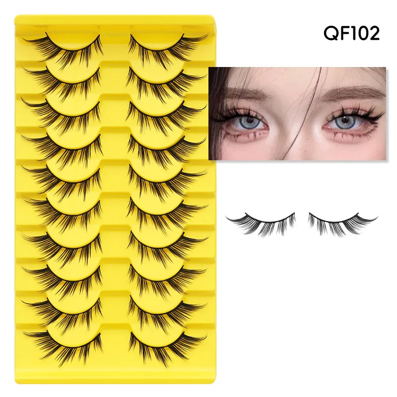 DINGSEN 10 Pairs Anime Eyelashes