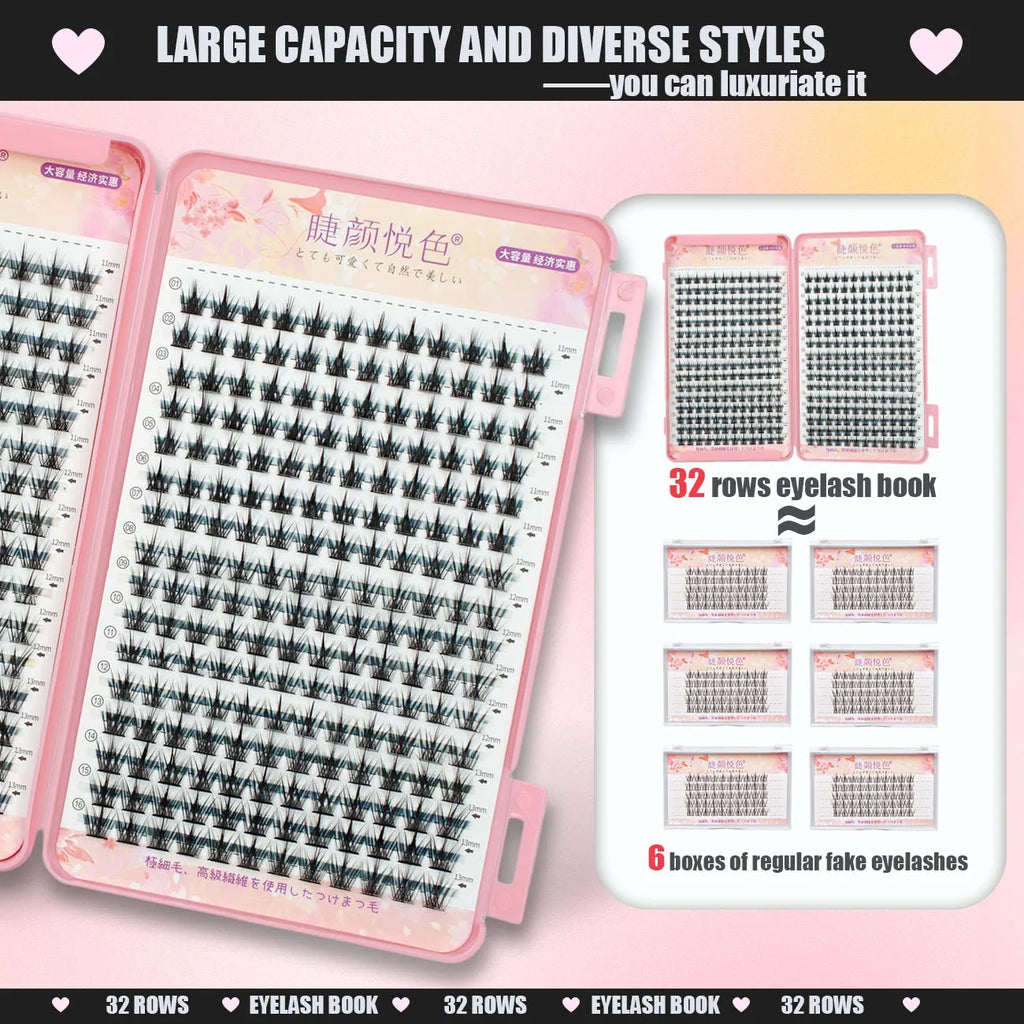 Professional Natural False Eyelashes | Individual Cluster Lashes