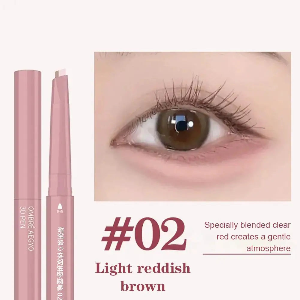 2 In 1 Double Ended Two-tone Silkworm Aegyosal Pen