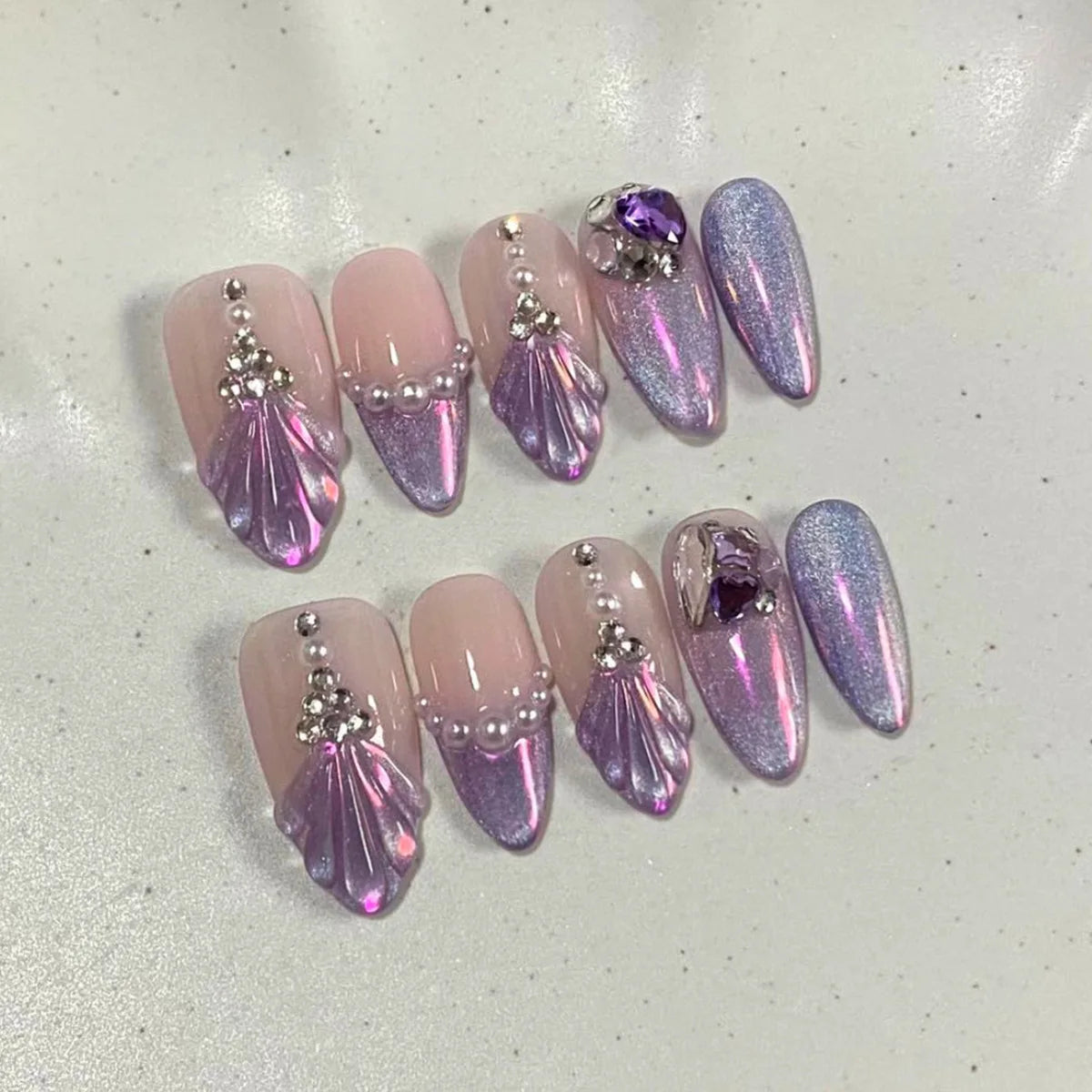 24Pcs Floral Press on Nails