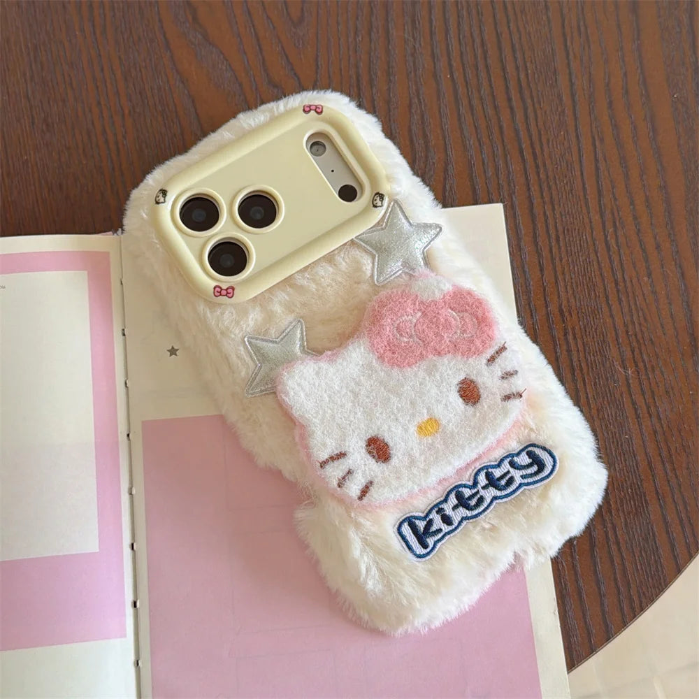Hello Kitty Plush Phone Case & Wrist Chain