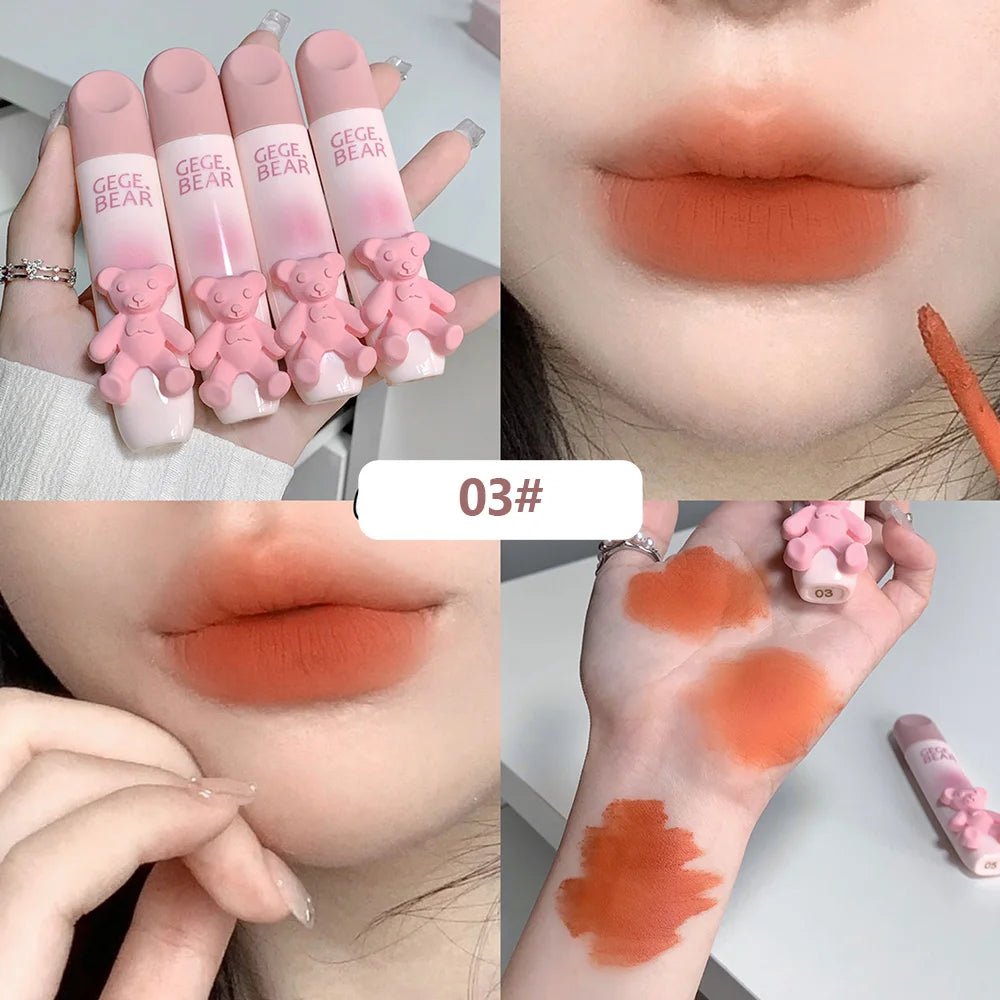 Gegebear Bear Lip Glaze Matte Velvet Lipstick