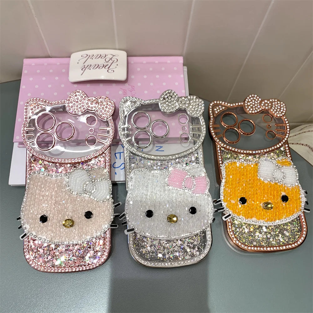 Hello Kitty Luxury 3D Diamond, Glitter, & Embroidered Phone Case