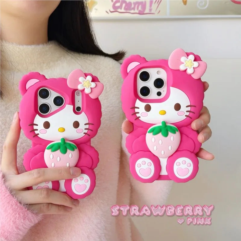 Strawberry Hello Kitty Sanrio 3D Phone Case
