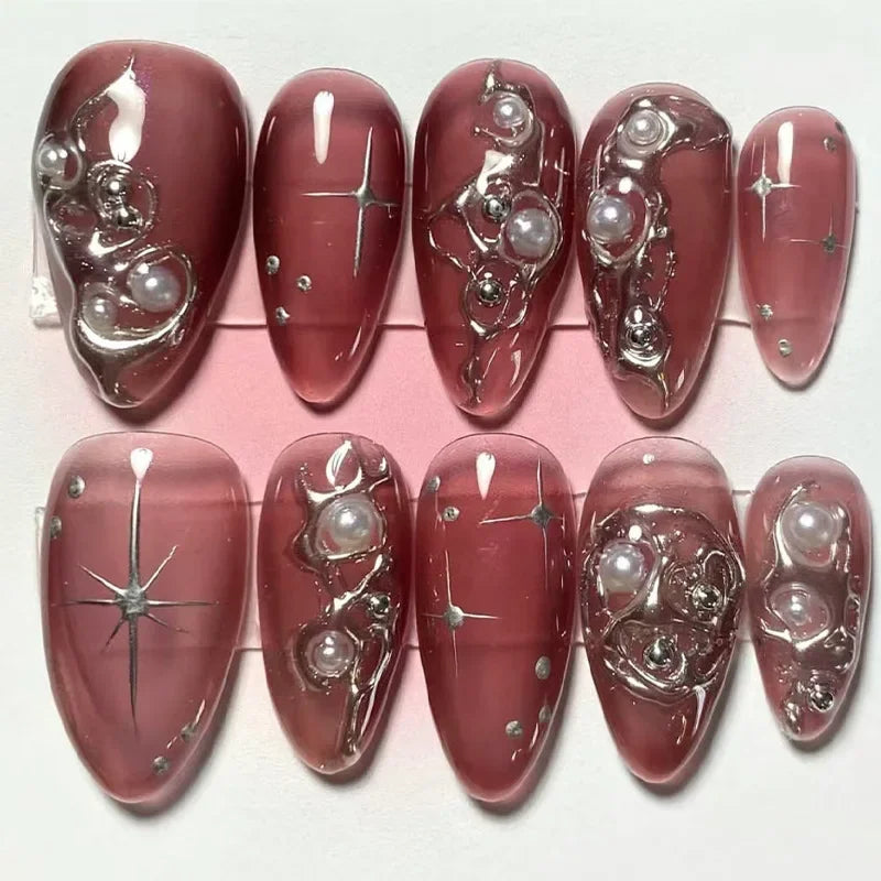 24Pcs Floral Press on Nails
