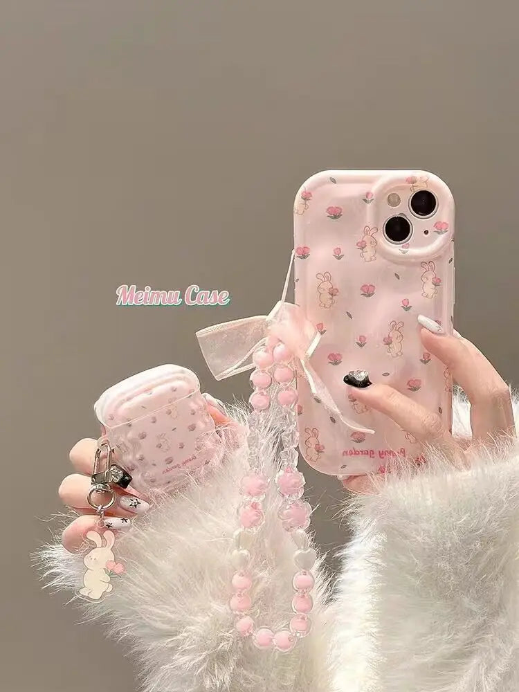 Bunny Rose with Chain Phone Case