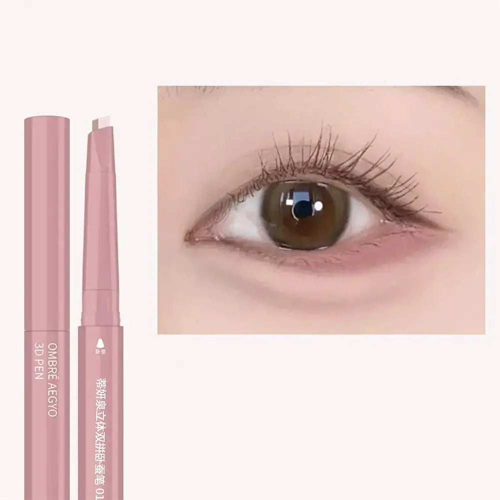 2 In 1 Double Ended Two-tone Silkworm Aegyosal Pen
