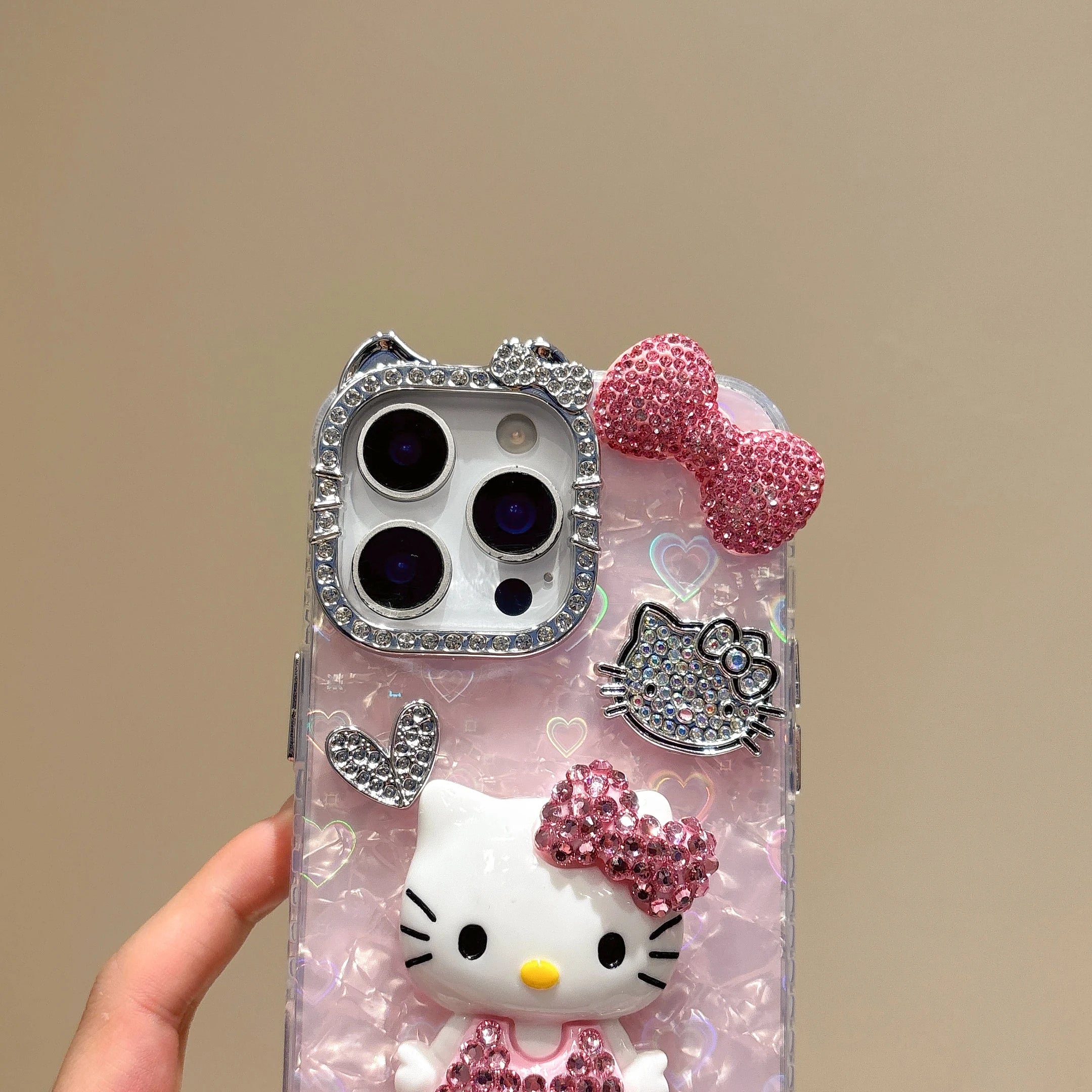 Luxury Cute Pink Diamond Hello Kitty Phone Case
