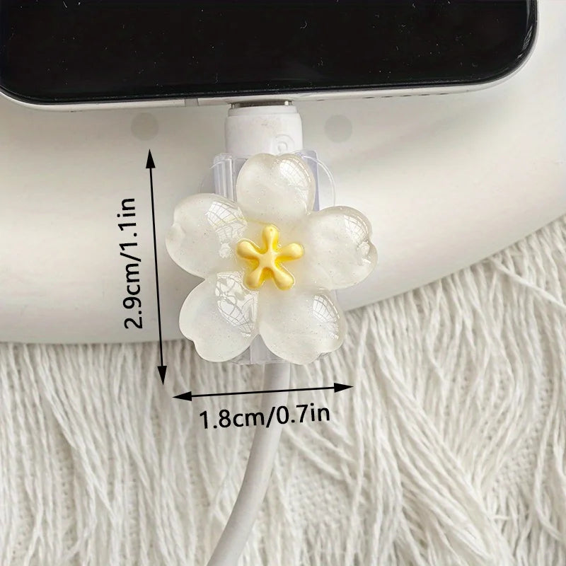 2pcs Cherry Blossom Flower Cable Protector