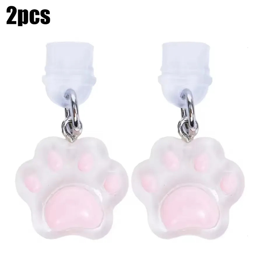 Cute Cartoon Cat Paw Dust Plug Pendant