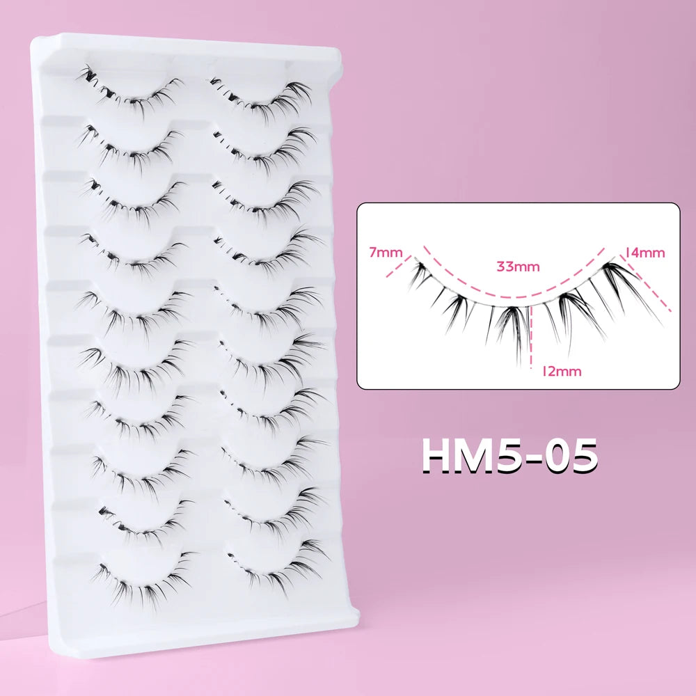 10Pairs Lower Manga Style Eyelashes