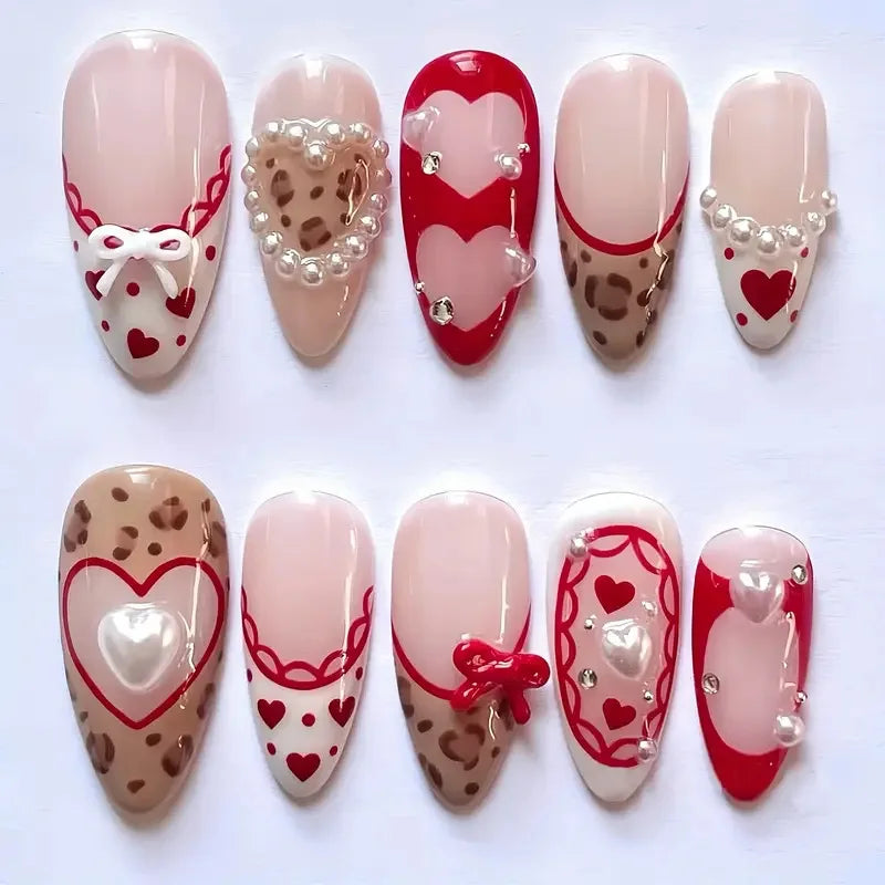24pcs Sweet & Edgy Metallic Fake Nails
