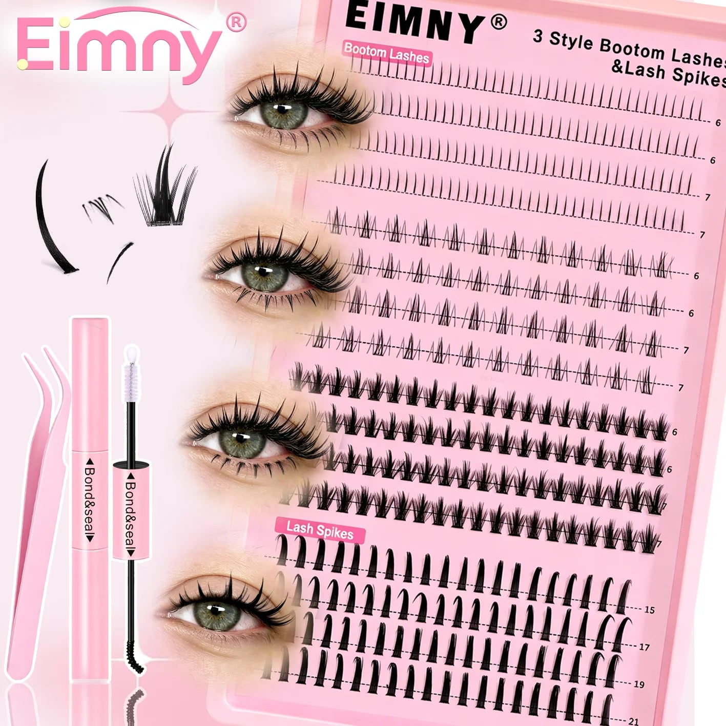 140 Cluster Korean-Style False Lash Extension Kit