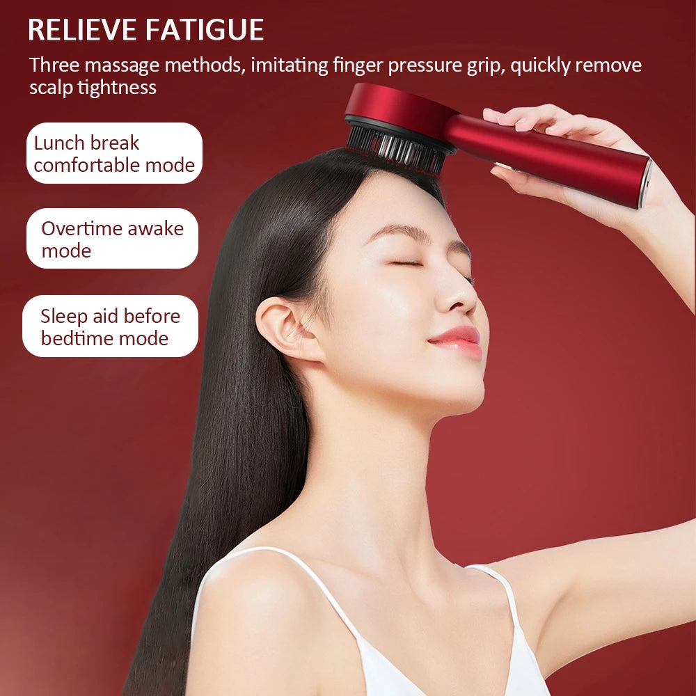 Red Light Electric Vibration Massage Comb