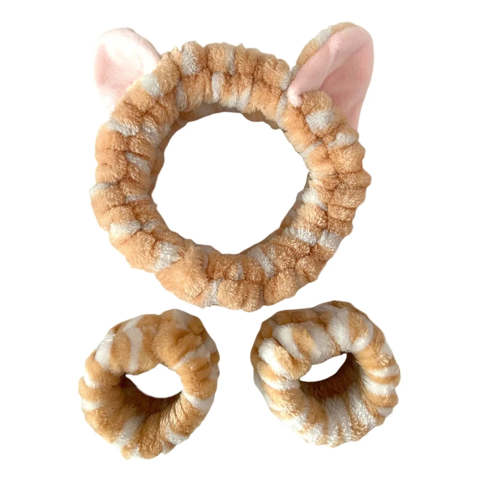 Plush Headband and Wrist Strap Set