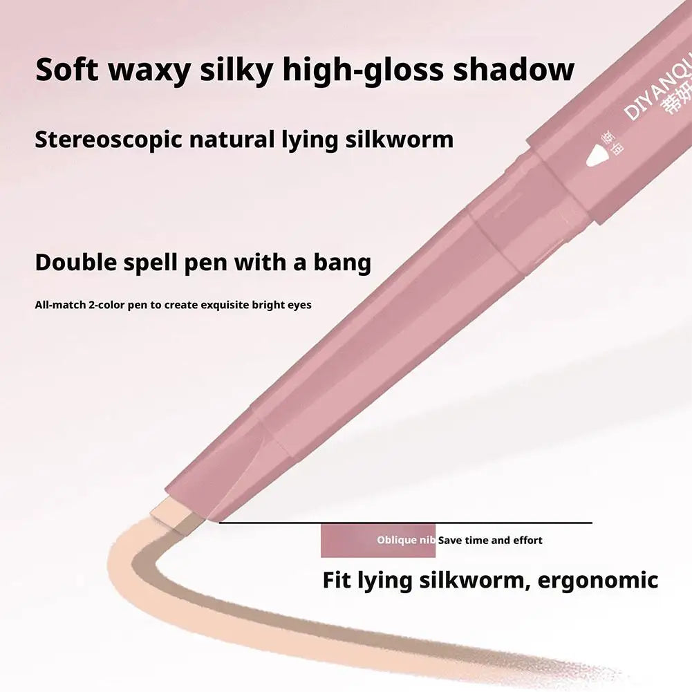 2 In 1 Double Ended Two-tone Silkworm Aegyosal Pen
