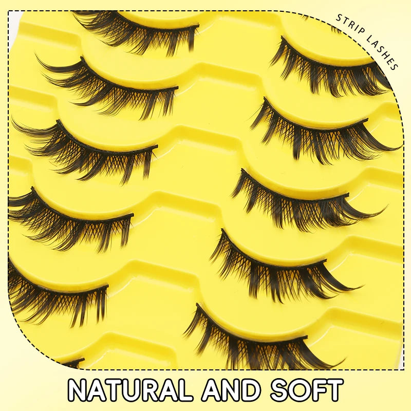 DINGSEN 10 Pairs Anime Eyelashes