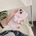 Baby Pink Bow Phone Case with Magnetic Holder